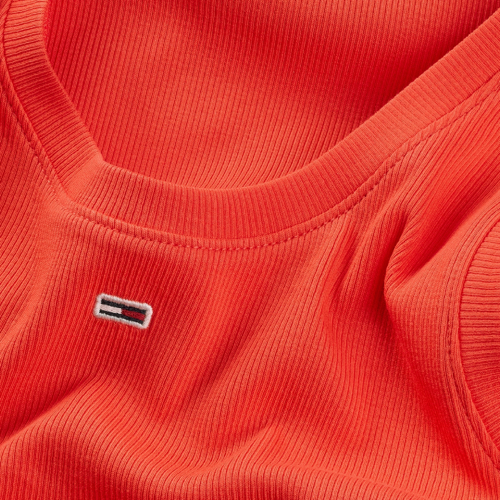 Tommy Jeans Essential Rib Tank Ext Kadın Turuncu T-Shirt