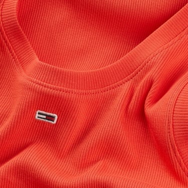  Tommy Jeans Essential Rib Tank Ext Kadın Turuncu T-Shirt