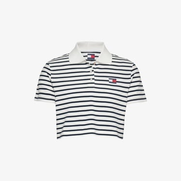  Tommy Jeans Crp Badge Kadın Beyaz Polo