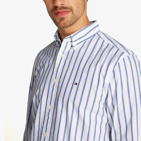  Tommy Hilfiger Flex Poplin Nautical Erkek Beyaz Gömlek