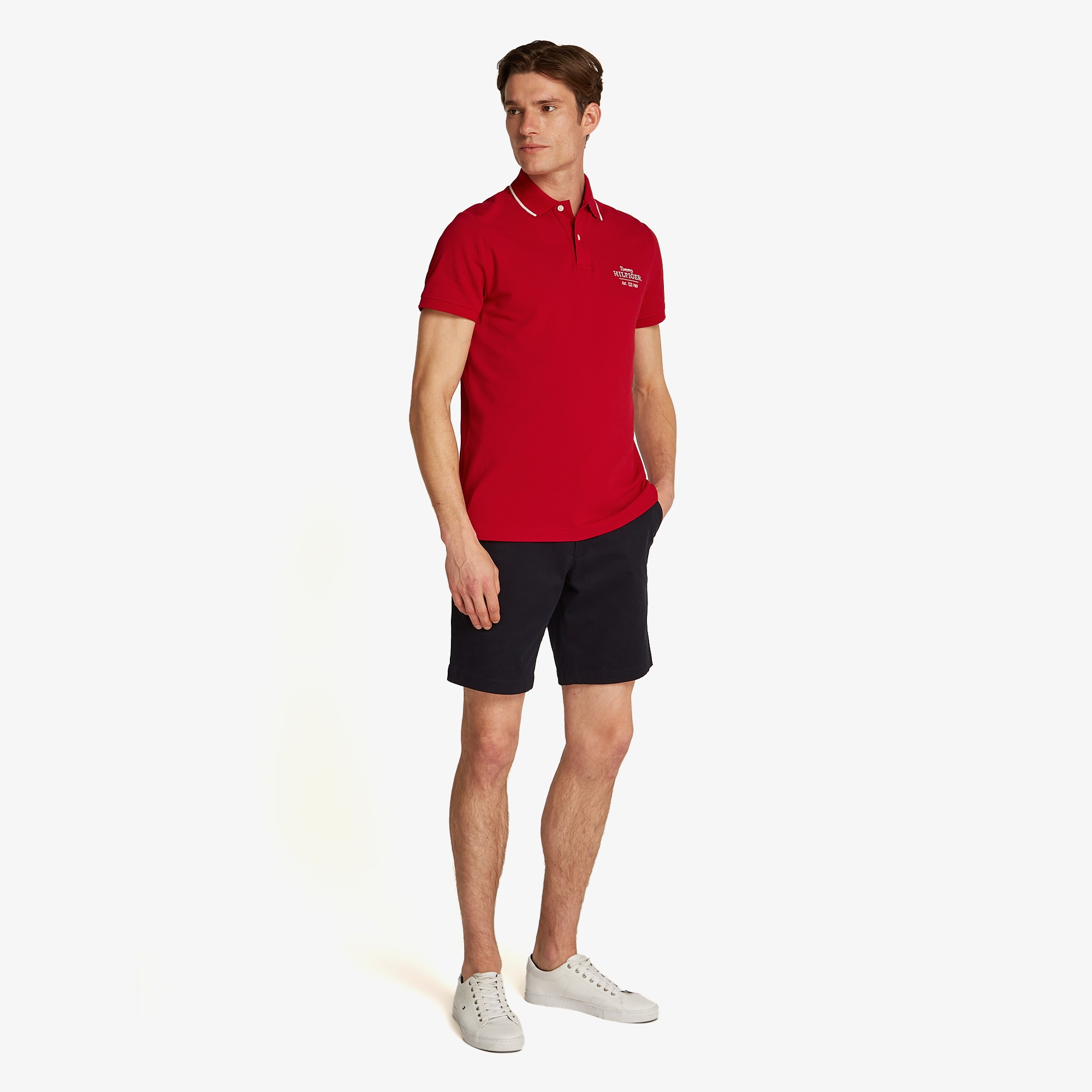 Tommy Hilfiger Left Chest Graphic Reg Erkek Kırmızı Polo