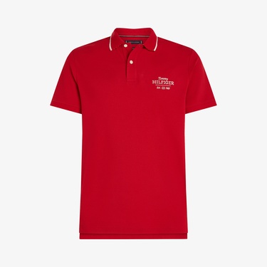  Tommy Hilfiger Left Chest Graphic Reg Erkek Kırmızı Polo