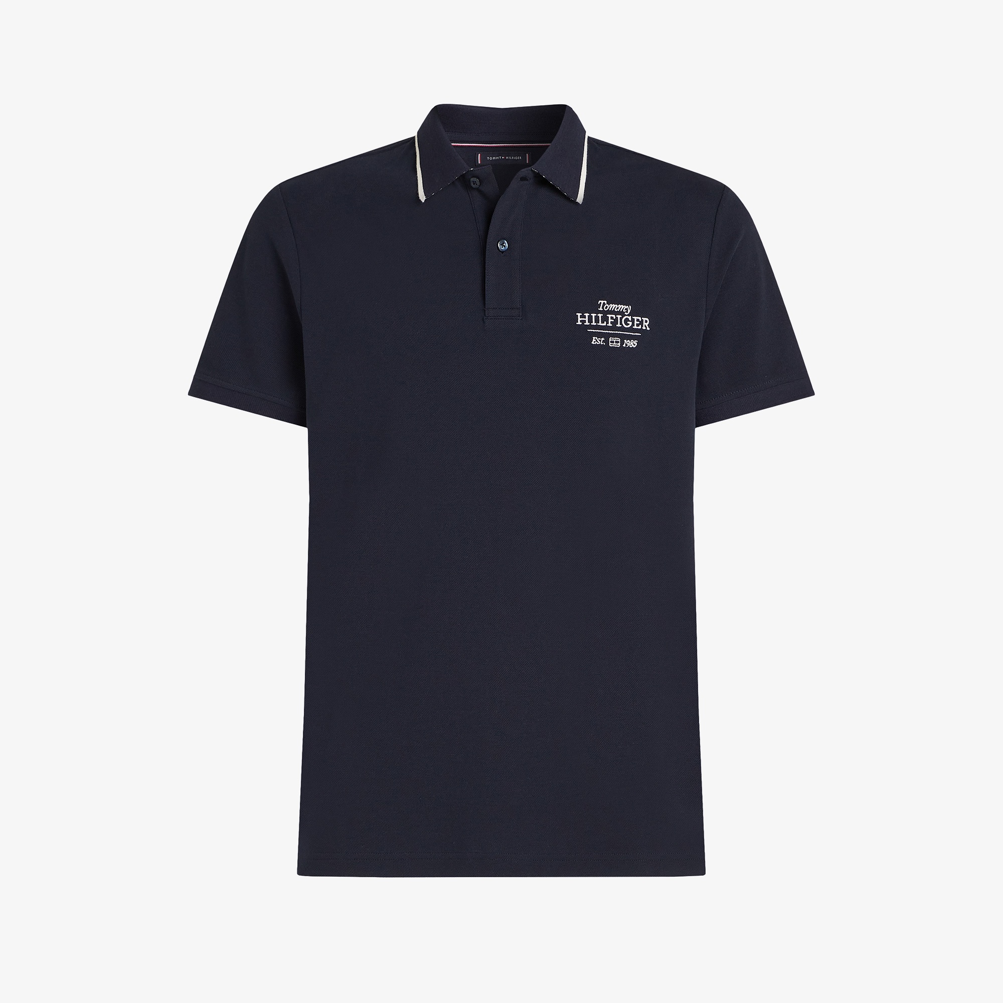 Tommy Hilfiger Left Chest Graphic Reg Erkek Mavi Polo