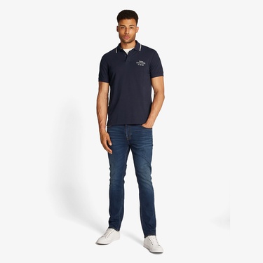  Tommy Hilfiger Left Chest Graphic Reg Erkek Mavi Polo