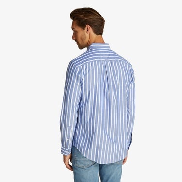  Tommy Hilfiger Flex Poplin Nautical Erkek Mavi Gömlek