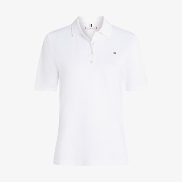  Tommy Hilfiger 1985 Reg Pique Kadın Beyaz Polo