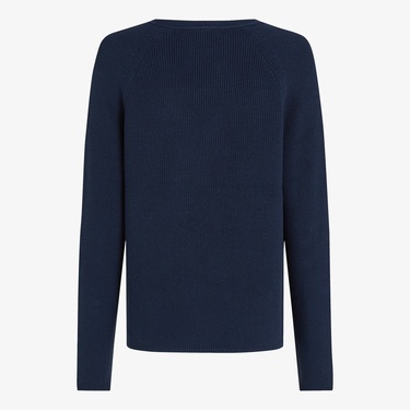  Tommy Hilfiger Co Cardi Stitch V-Nk Kadın Lacivert Kazak