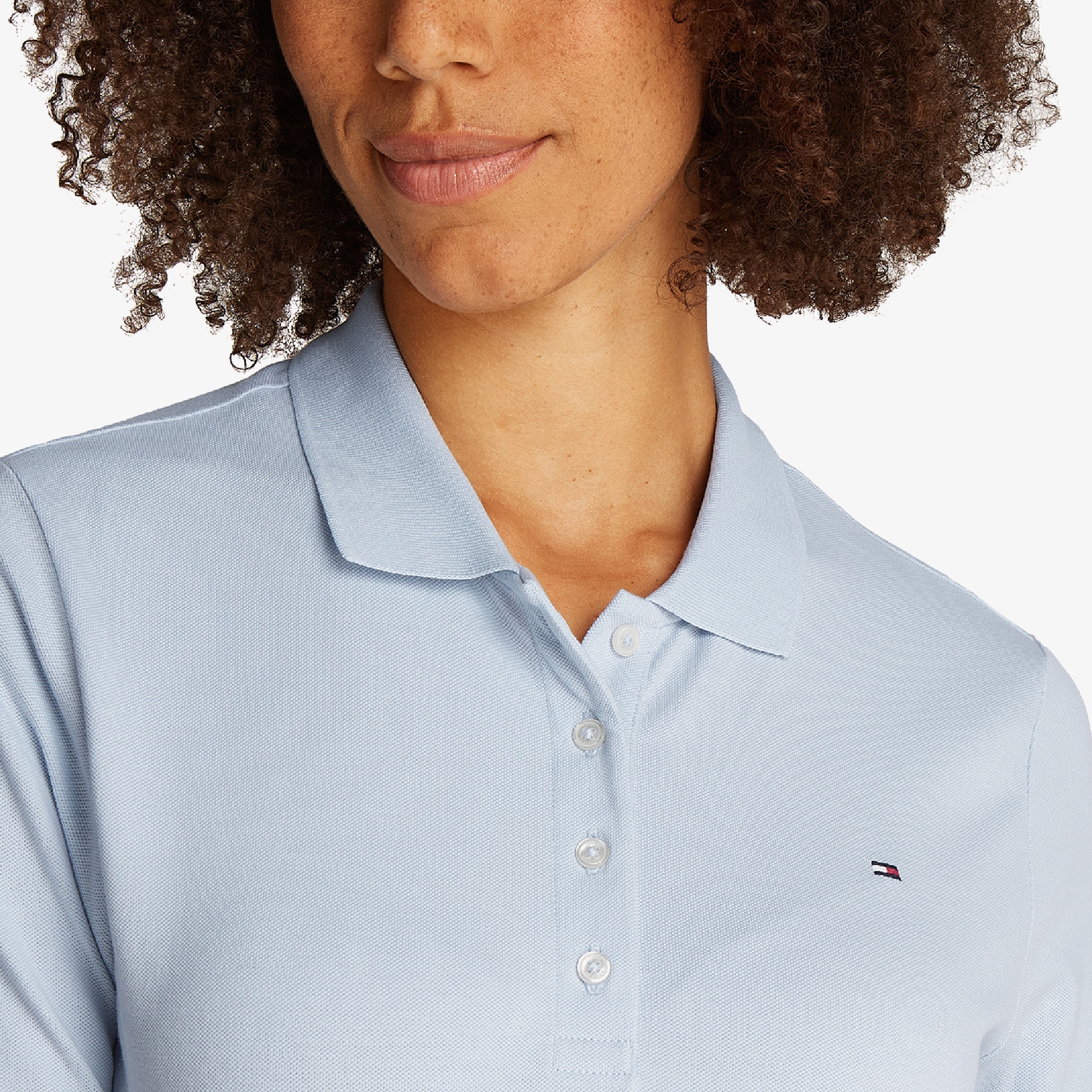 Tommy Hilfiger 1985 Reg Pique Kadın Mavi Polo