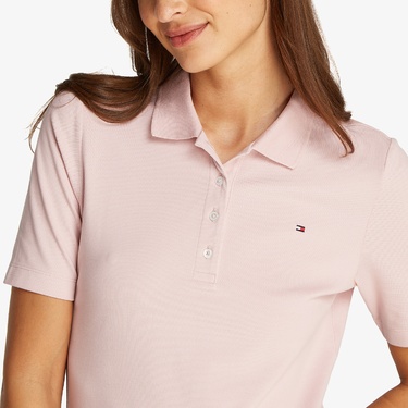  Tommy Hilfiger 1985 Reg Pique Kadın Pembe Polo