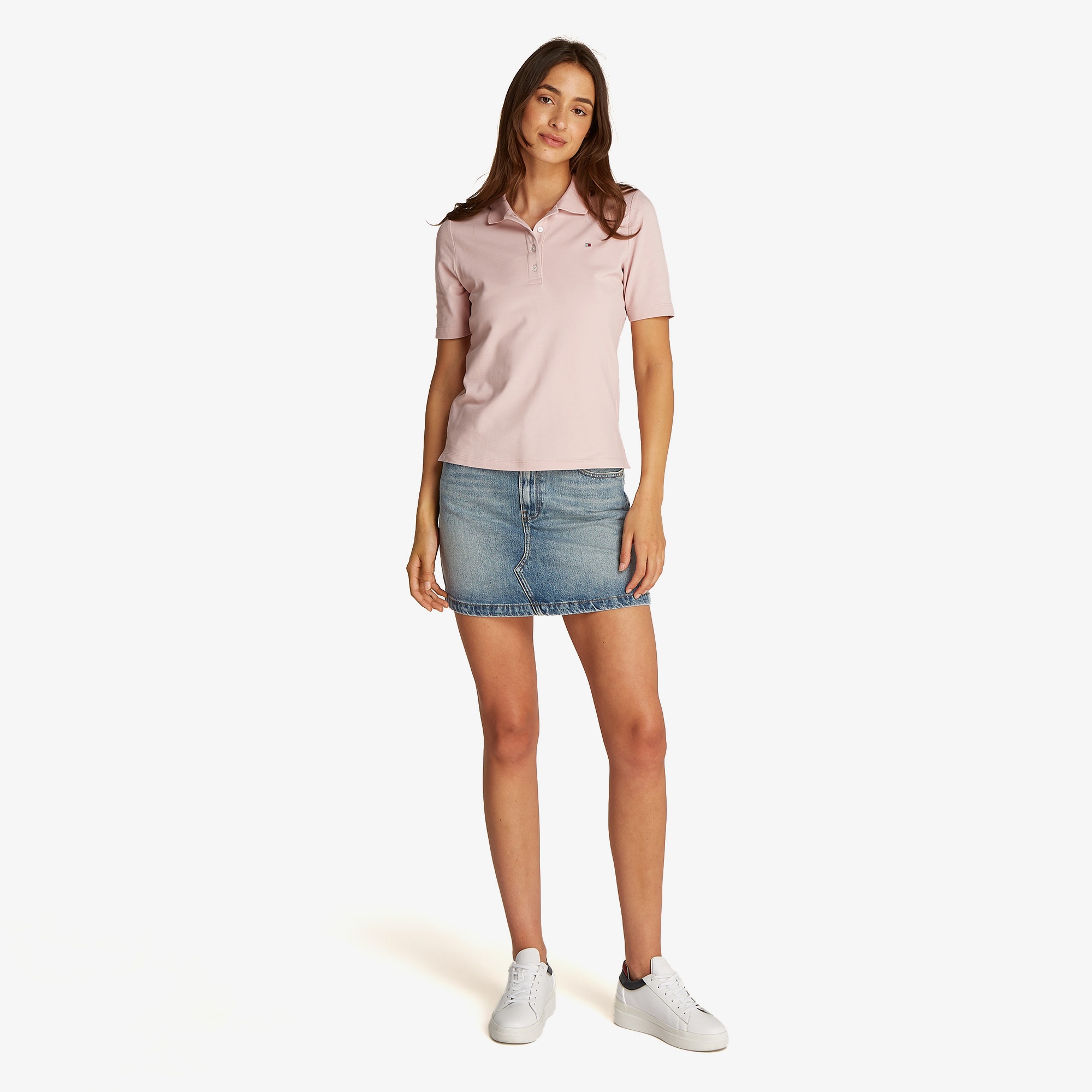 Tommy Hilfiger 1985 Reg Pique Kadın Pembe Polo