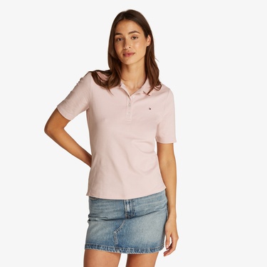  Tommy Hilfiger 1985 Reg Pique Kadın Pembe Polo