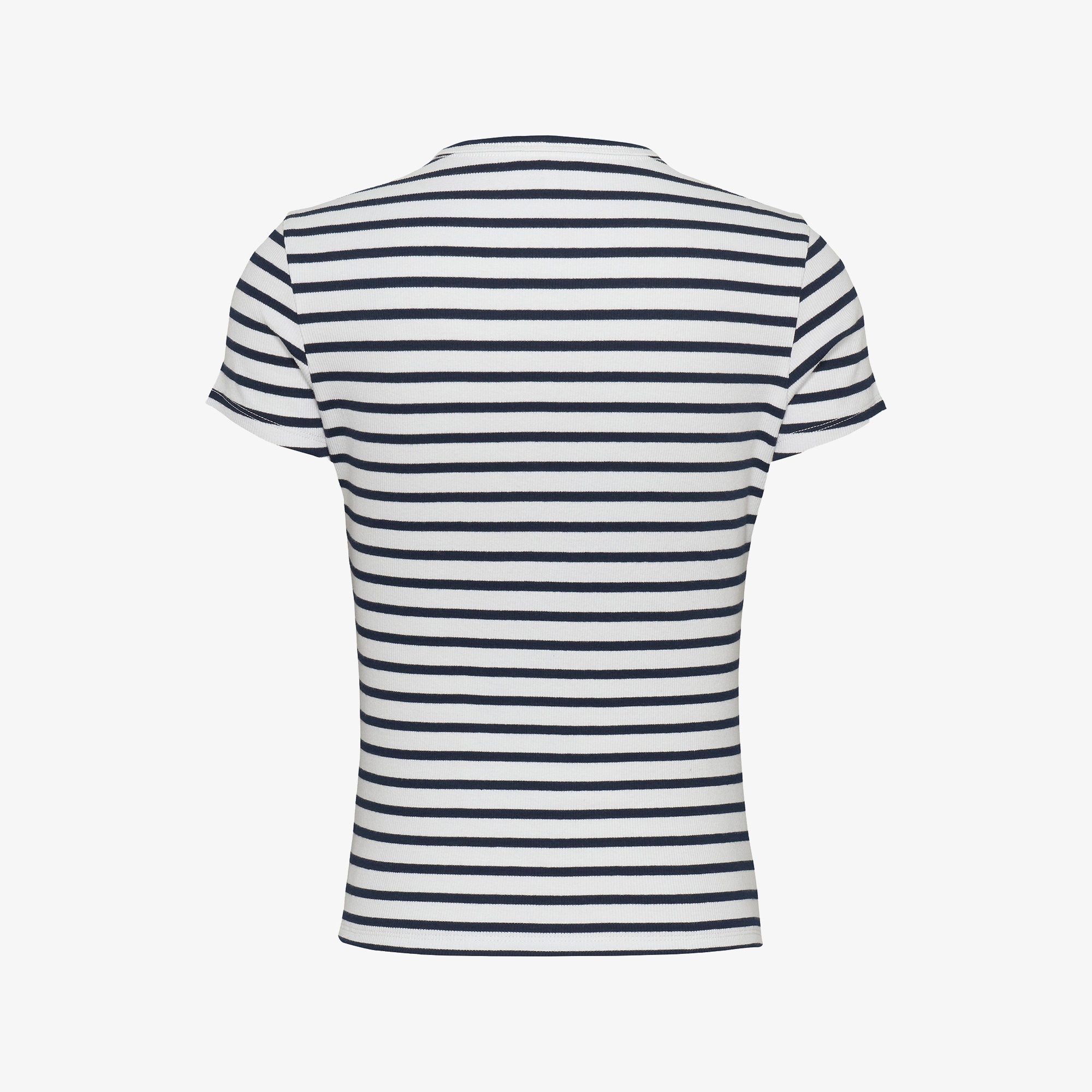 Tommy Jeans Slim Essential Rib Ext Kadın Beyaz T-Shirt