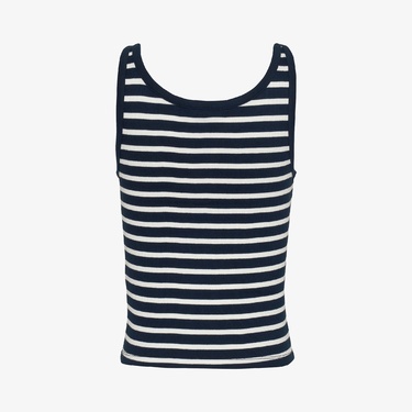  Tommy Jeans Slim Button Tank Kadın Mavi Kolsuz T-Shirt