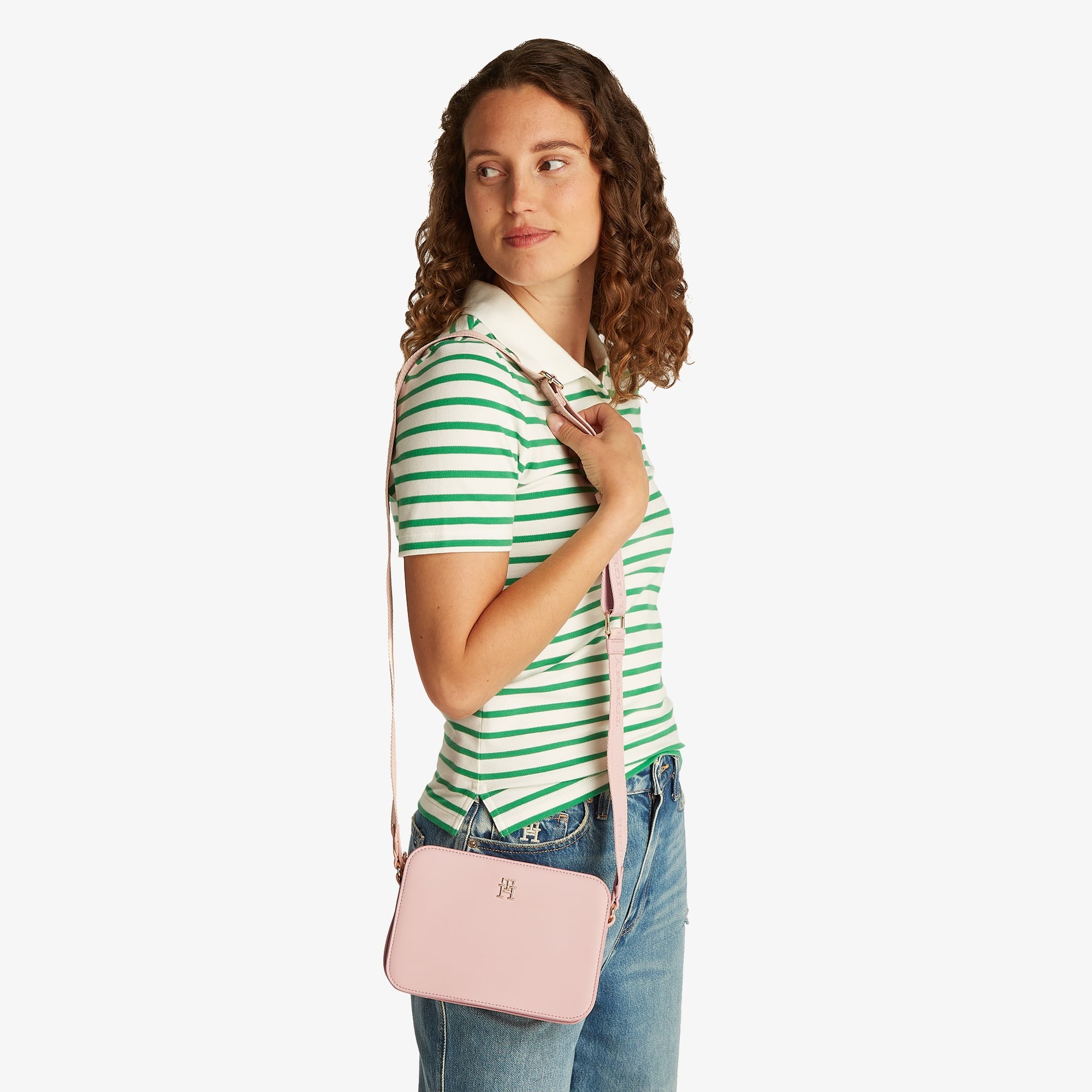 Tommy Hilfiger Logotape Kadın Pembe El Çantası