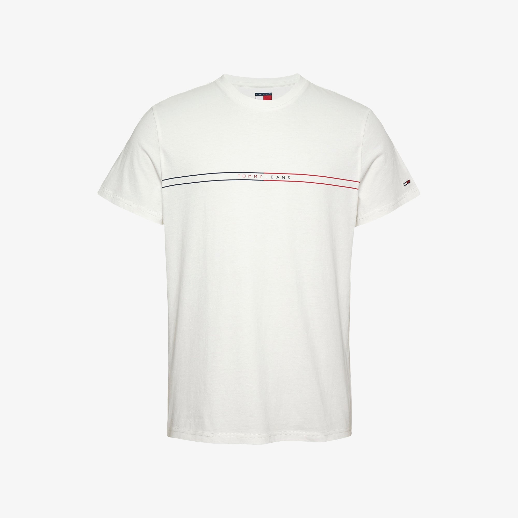 Tommy Jeans Slim Entry Graphic Ext Erkek Beyaz T-Shirt