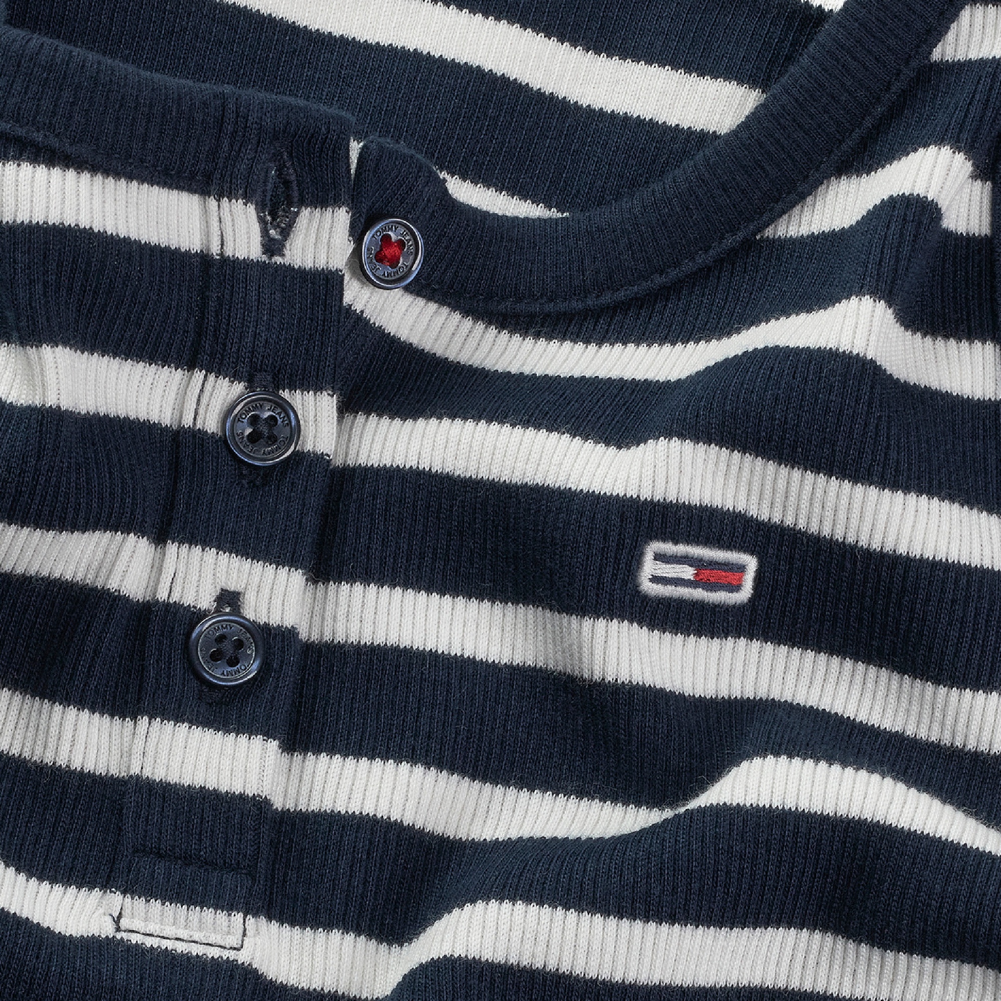 Tommy Jeans Slim Button Tank Kadın Mavi Kolsuz T-Shirt