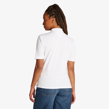  Tommy Hilfiger 1985 Reg Pique Kadın Beyaz Polo