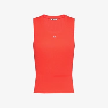  Tommy Jeans Essential Rib Tank Ext Kadın Turuncu T-Shirt