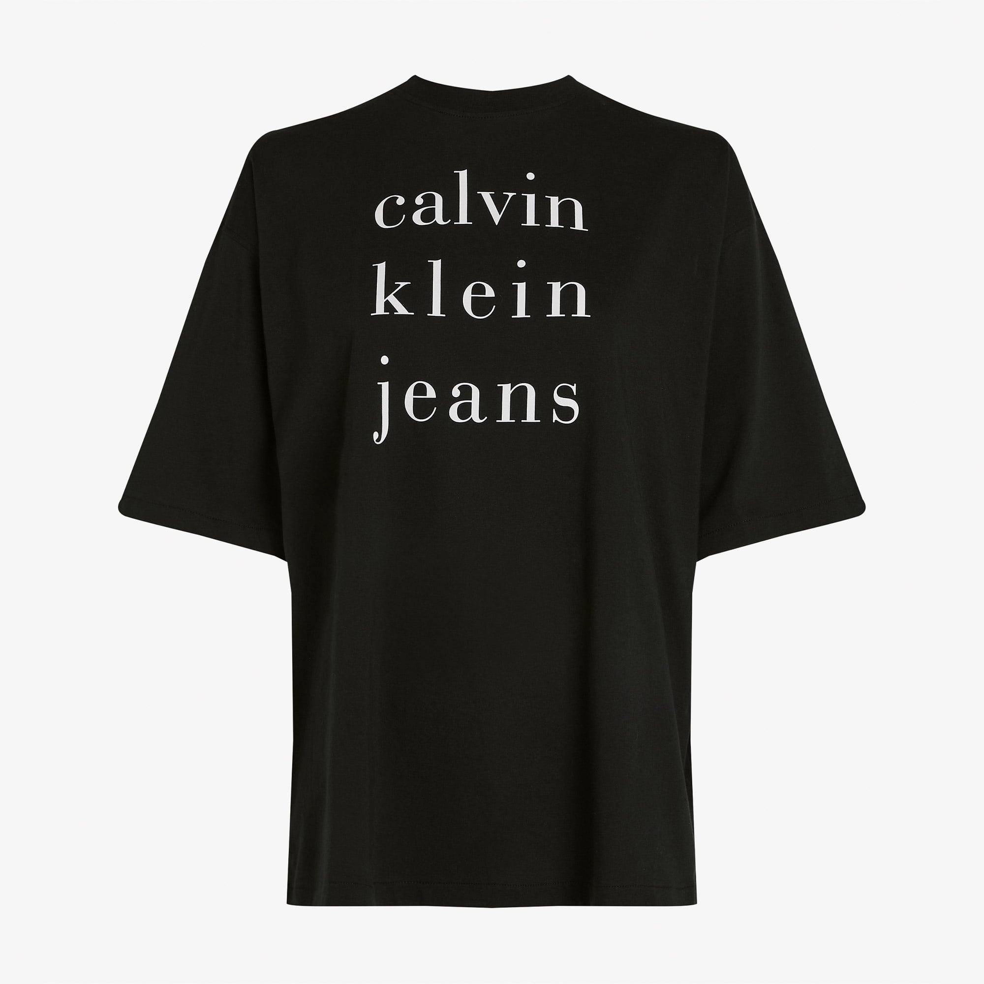 Calvin Klein Logo Kadın Siyah T-Shirt