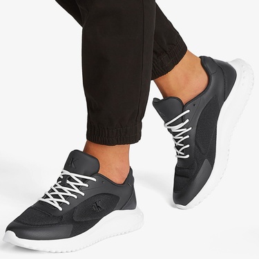  Calvin Klein Eva Runner Low Mesh Mix Erkek Siyah Sneaker