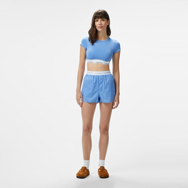  Calvin Klein Kadın Mavi Şort