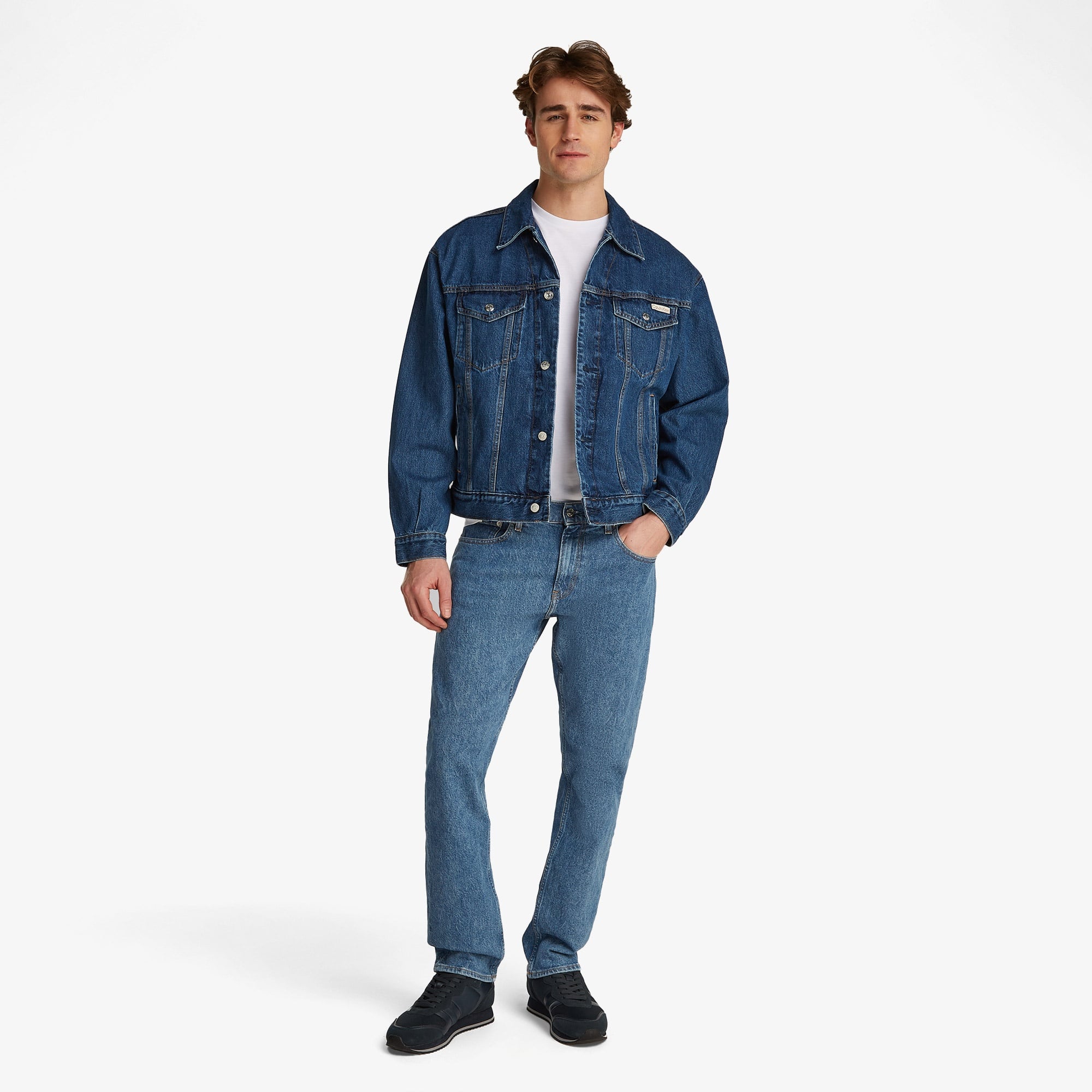 Calvin Klein Erkek Mavi Kot Ceket