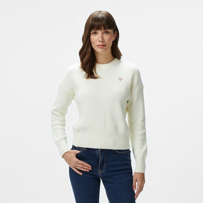  Guess Kadın Beyaz Kazak