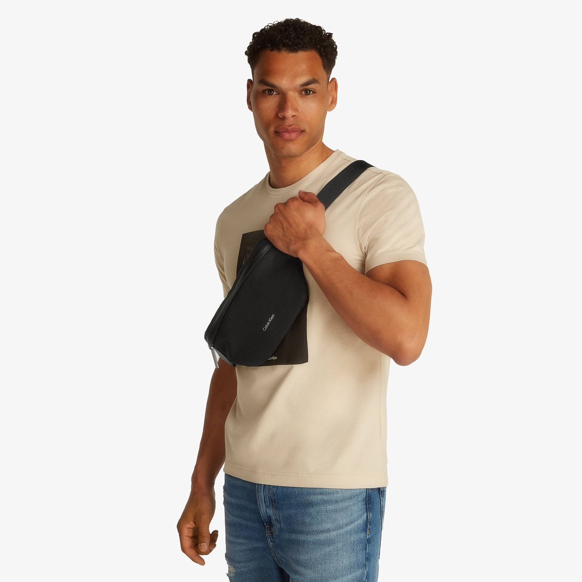 Calvin Klein Erkek Siyah Bel Çantası
