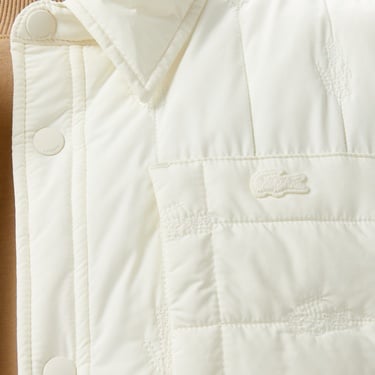  Erkek Relaxed Fit Gömlek Yaka Desenli Beyaz Ceket