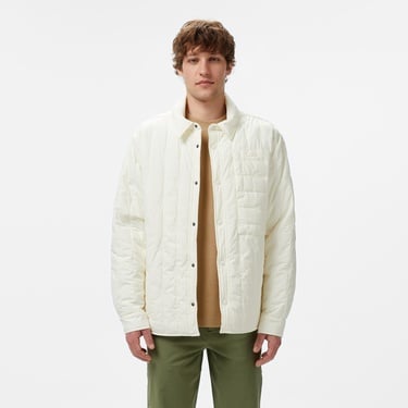  Erkek Relaxed Fit Gömlek Yaka Desenli Beyaz Ceket