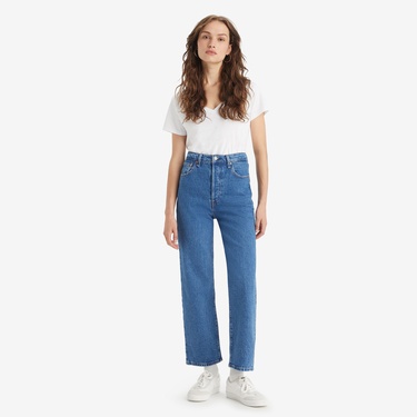  Levi's Ribcage Straight  Jazz Pop Kadın Mavi Jean