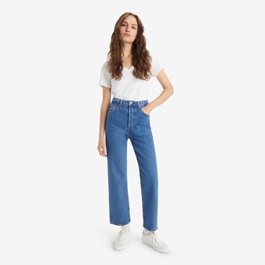 Levi's Ribcage Straight  Jazz Pop Kadın Mavi Jean