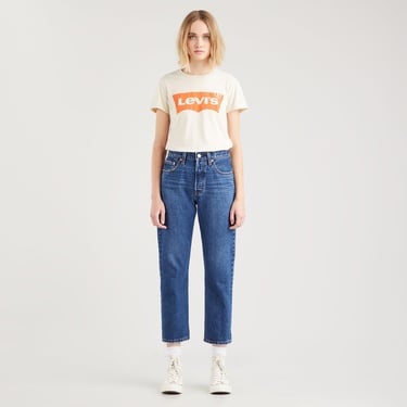  Levi's 501 Crop Orinda Troy Horse Kadın Lacivert Jean