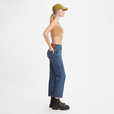  Levi's 501 Crop Orinda Troy Horse Kadın Lacivert Jean