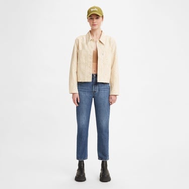  Levi's 501 Crop Orinda Troy Horse Kadın Lacivert Jean