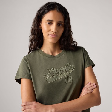  Levi's Graphic Boxy  Kadın Yeşil T-Shirt