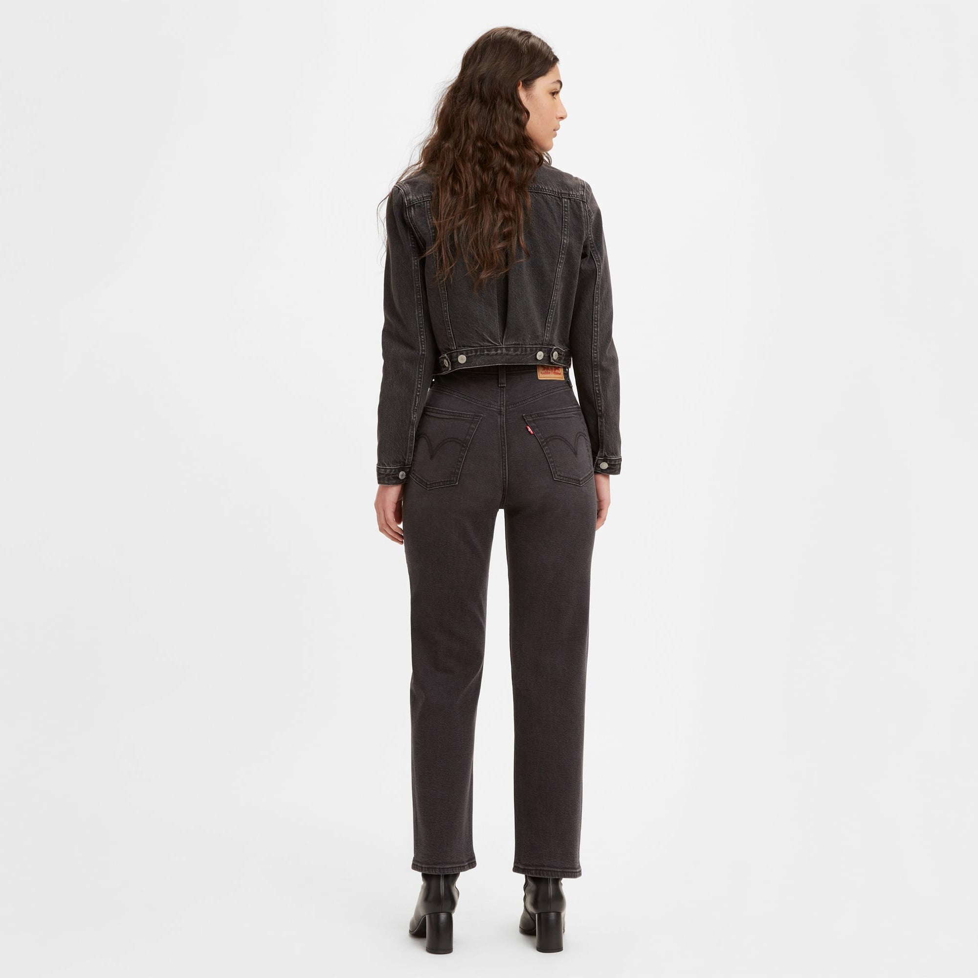 Levi's Ribcage Straight Ankle  Kadın Siyah Jean