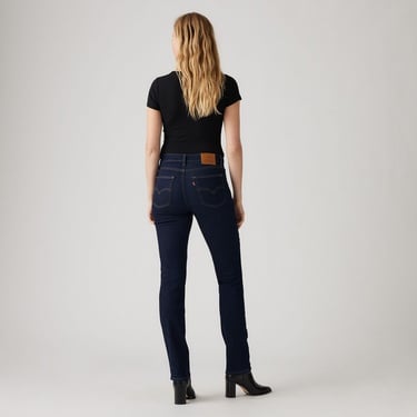  Levi's 724 High Rise Straight Blue Wave Rinse Kadın Lacivert Jean