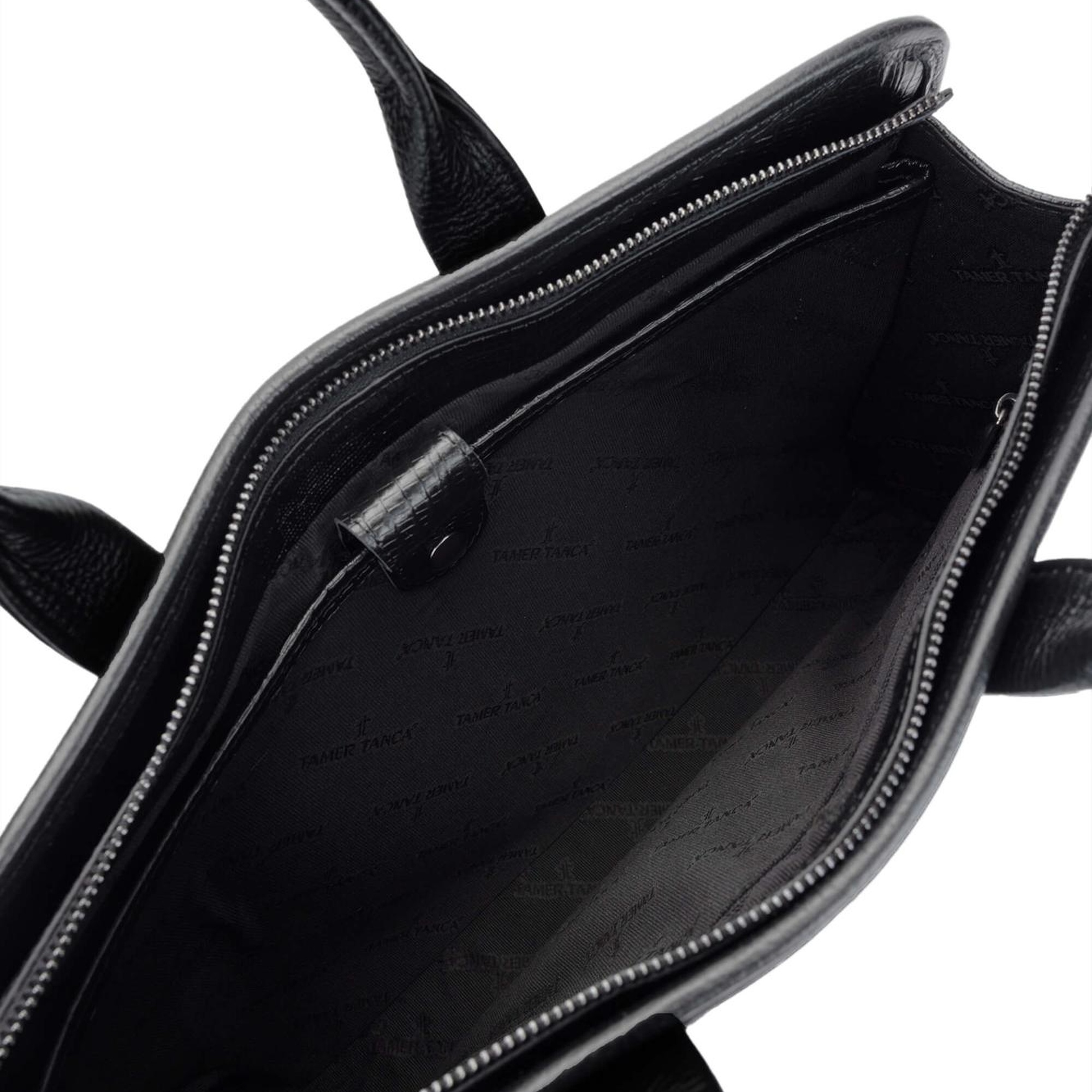 Tamer Tanca Erkek Hakiki Deri Siyah Evrak Çantası