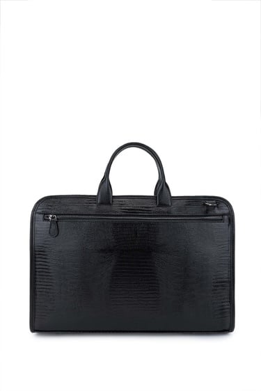  Tamer Tanca Erkek Hakiki Deri Siyah Evrak Çantası