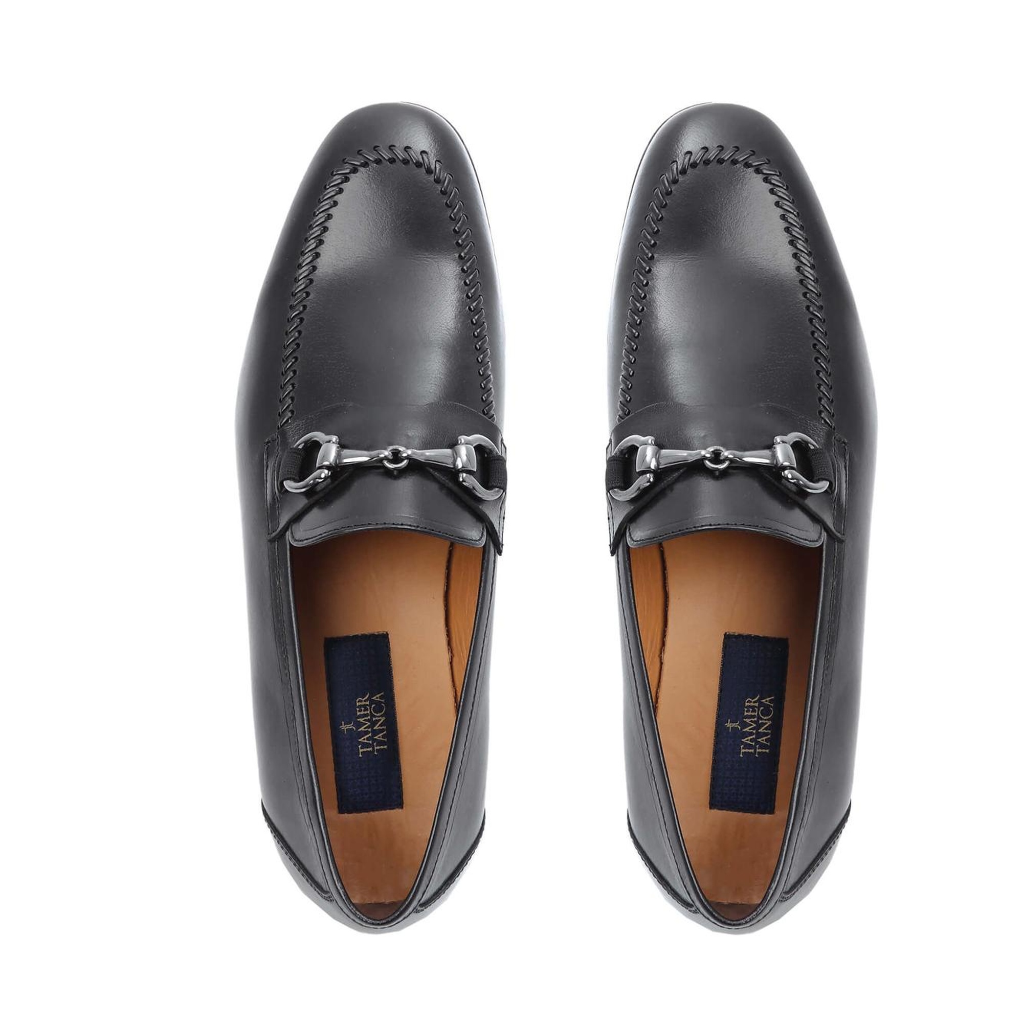 Tamer Tanca Erkek Hakiki Deri Siyah Bufalo Makosen Ayakkabı