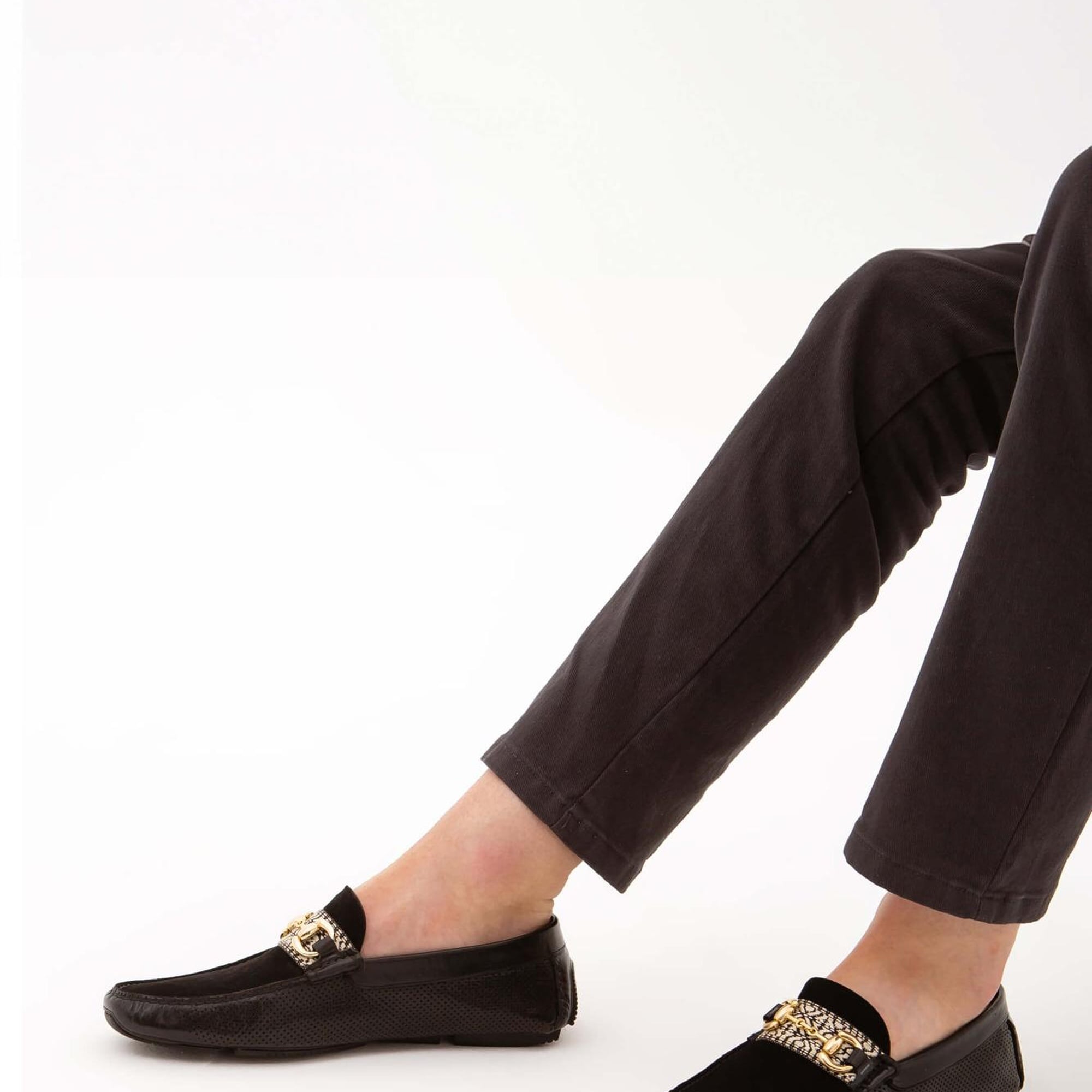 Tamer Tanca Erkek Hakiki Deri Siyah Bufalo Loafer Ayakkabı