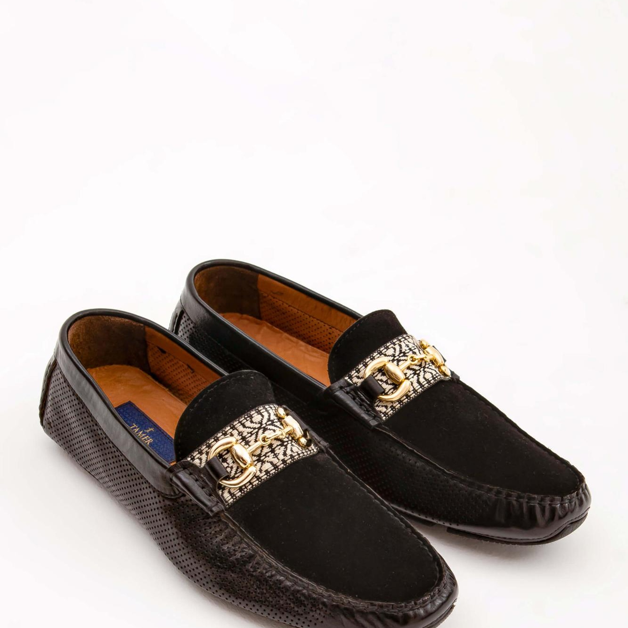 Tamer Tanca Erkek Hakiki Deri Siyah Bufalo Loafer Ayakkabı