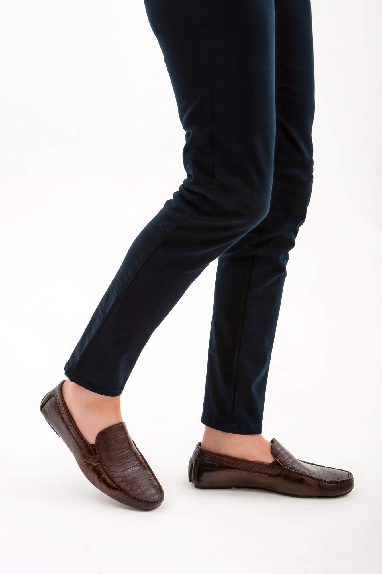  Tamer Tanca Erkek Hakiki Deri Kahverengi Driver Ayakkabı