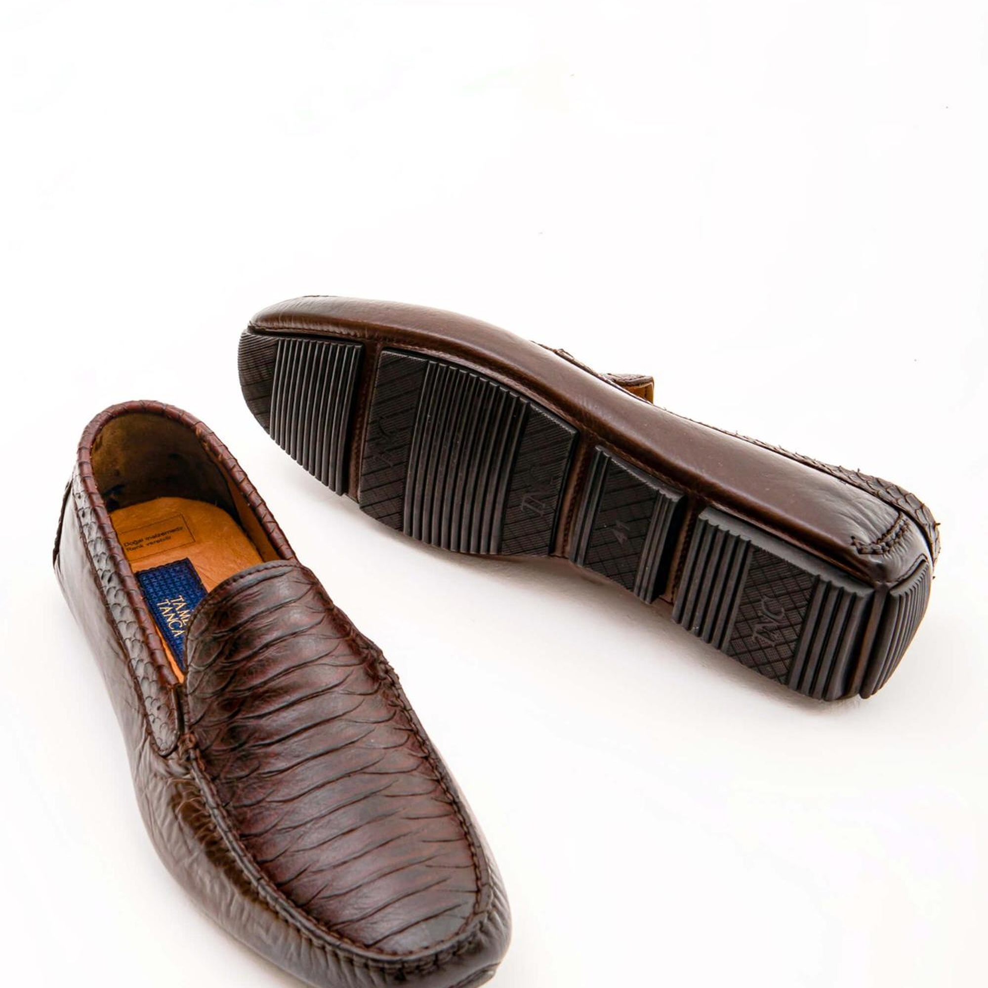 Tamer Tanca Erkek Hakiki Deri Kahverengi Driver Ayakkabı