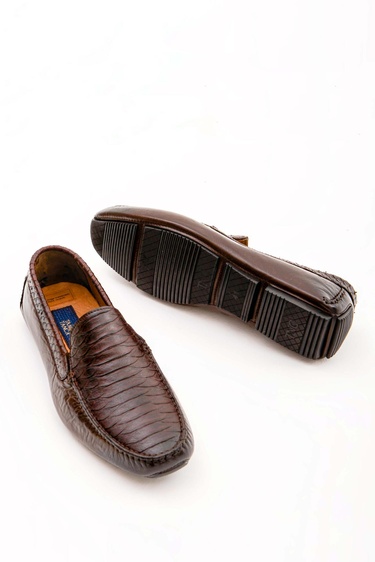  Tamer Tanca Erkek Hakiki Deri Kahverengi Driver Ayakkabı