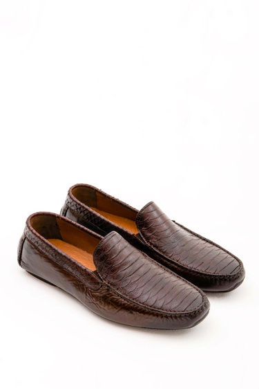  Tamer Tanca Erkek Hakiki Deri Kahverengi Driver Ayakkabı