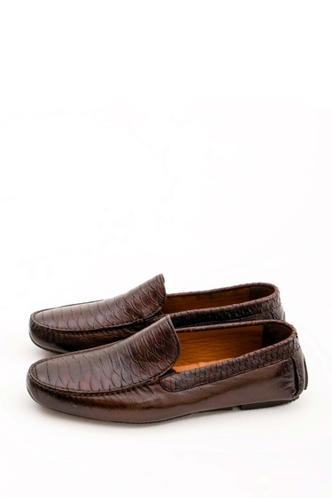  Tamer Tanca Erkek Hakiki Deri Kahverengi Driver Ayakkabı