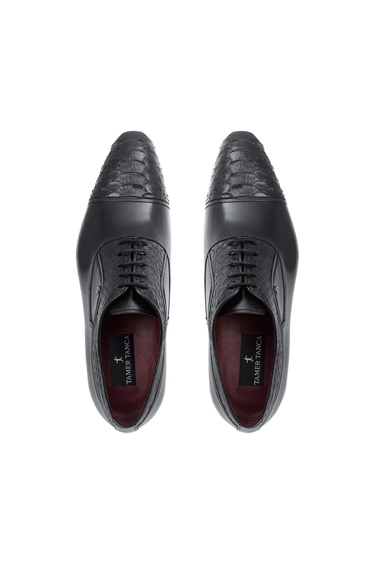  Tamer Tanca Erkek Hakiki Deri Siyah Klasik Ayakkabı