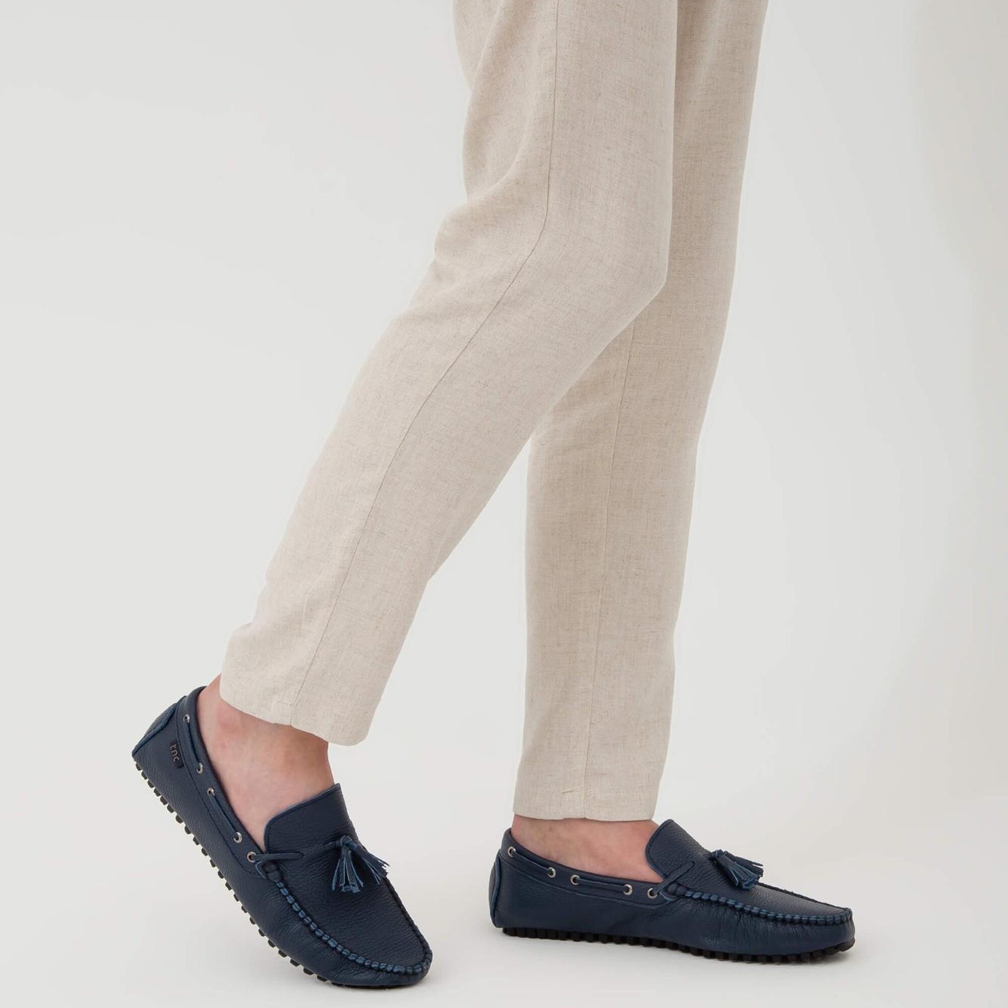 Tamer Tanca Erkek Hakiki Deri Lacivert Driver Ayakkabı